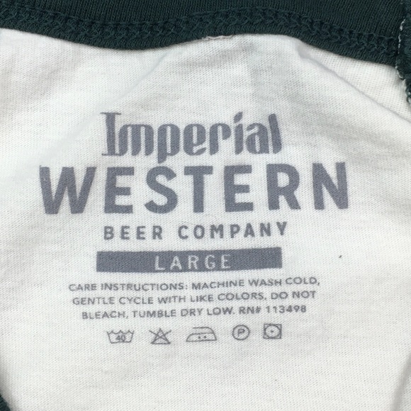 ➡️Imperial Western Beer Company Raglan Tee Size Large - Picture 7 of 7